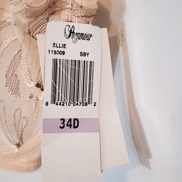 NWT Paramour Womens Ellie Peridot Unlined Lace Nude Sexy Bra Lingerie Size 34D - Picture 5 of 7